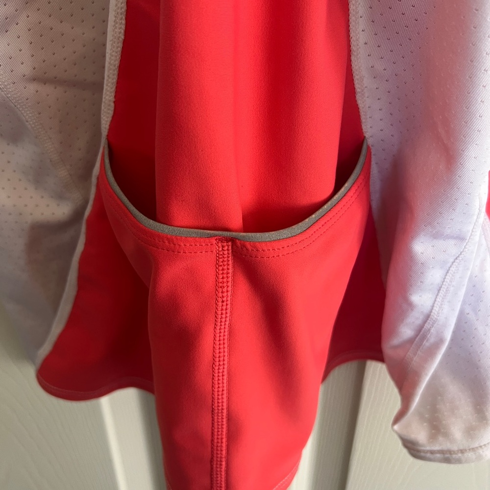 Nike Women’s Triathlon Tri Sports Tank Top - Coral & White Racerback Size Large - Picture 7 of 10